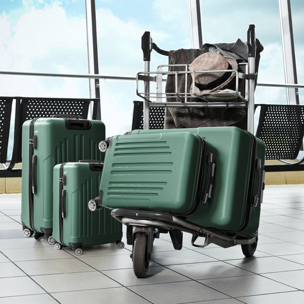 Luggage Trolley Set Retro Inspired Design