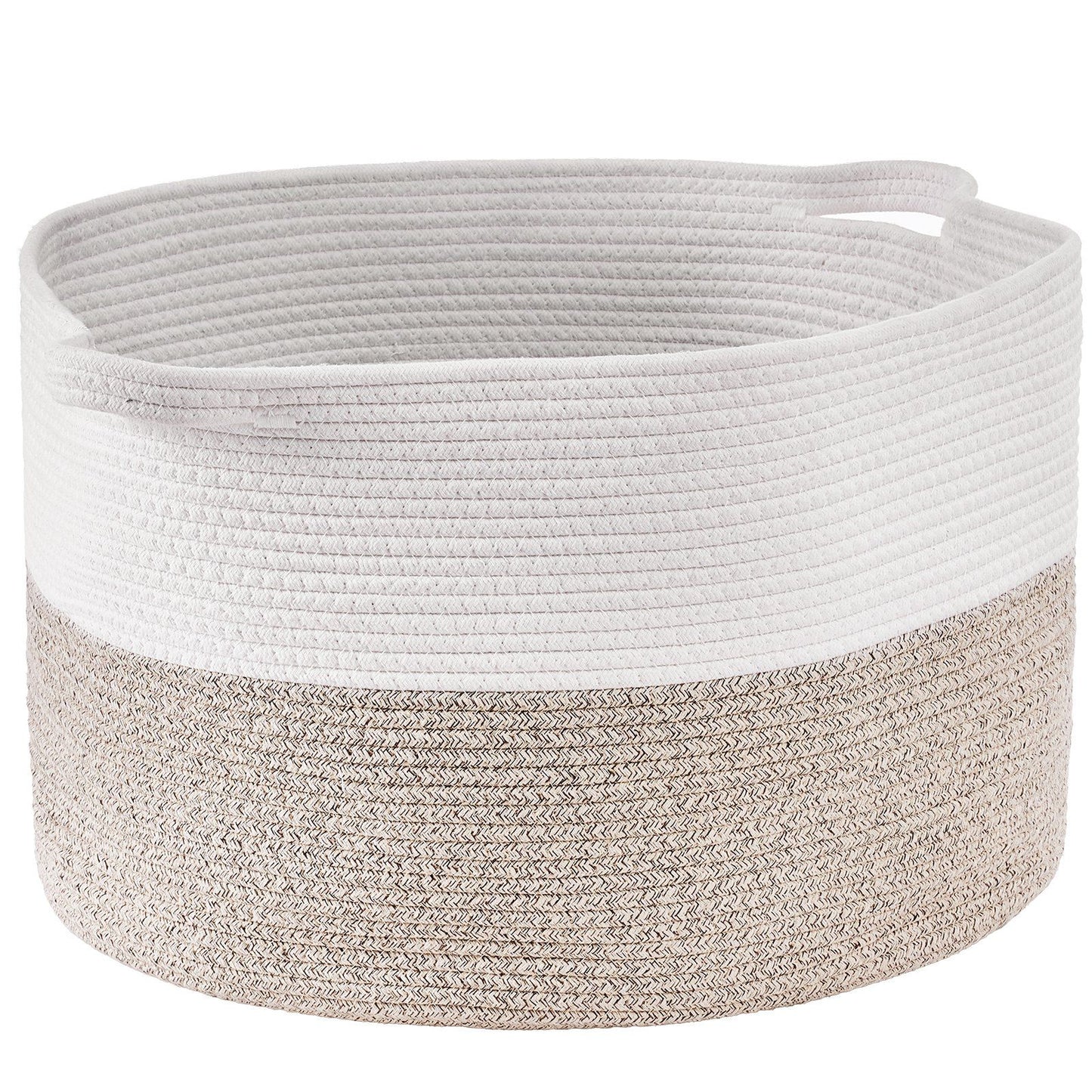 VEVOR Extra Large Cotton Rope Storage Basket – Soft & Durable with Reinforced Handles