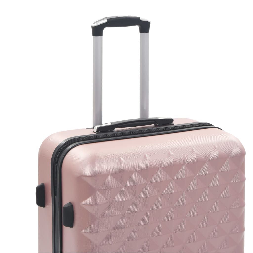 3-Piece Hardcase Rose Gold ABS Trolley Luggage Set