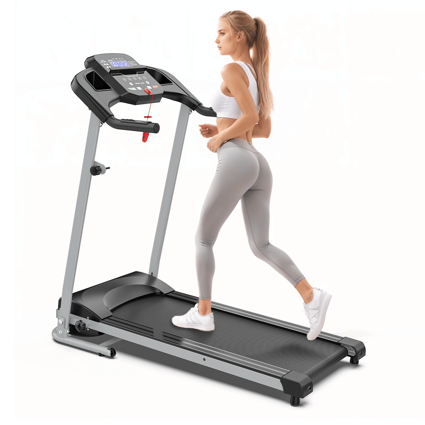 OBENSKY Folding Treadmill – 2.5HP Motor, 12 Modes, LCD Display, Portable