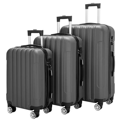 Multifunctional Large Capacity Traveling Storage Suitcase Luggage Set Dark Gray