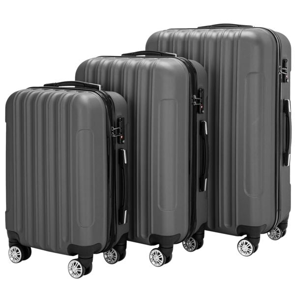 Multifunctional Large Capacity Traveling Storage Suitcase Luggage Set Dark Gray