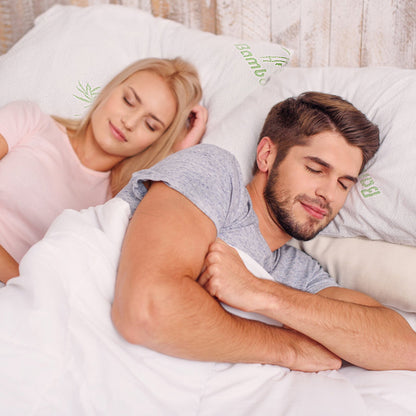 Bamboo Memory Foam Pillow – Queen Size, Cooling & Hypoallergenic
