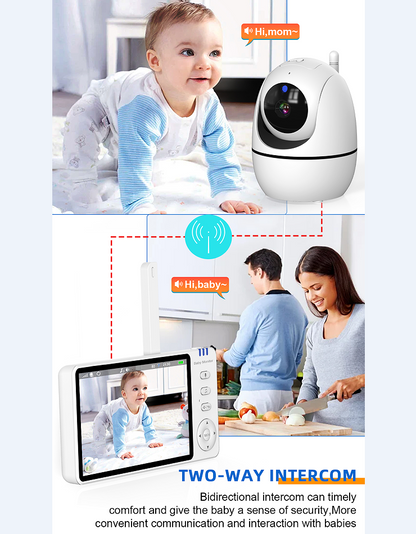 HD Baby Monitor with 5-Inch Screen, Night Vision And Two-Way Audio