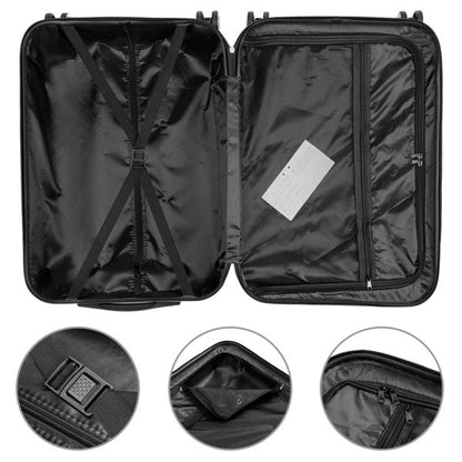 Multifunctional Large Capacity Traveling Storage Suitcase Luggage Set Dark Gray