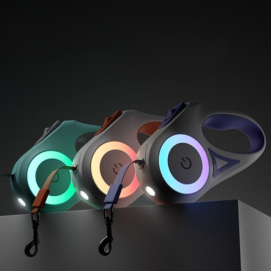 Retractable Dog Leash With LED Flash Light