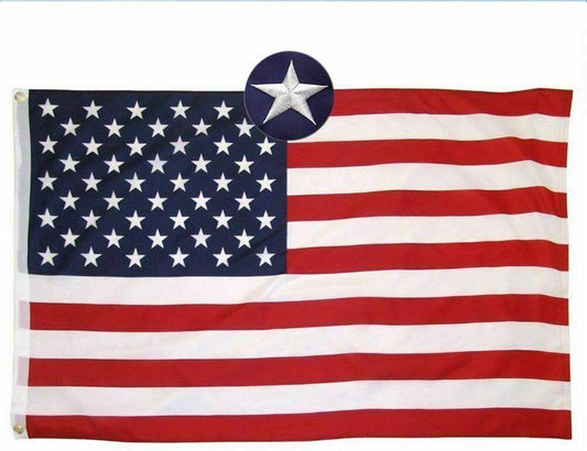 American Flag Outdoor Heavy Duty Embroidered Stars Sewn Stripes Brass Grommets