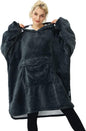 Krifey Wearable Blanket Hoodie Oversized Sherpa Hooded Sweatshirt with Giant Pocket