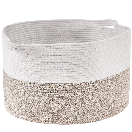 VEVOR Extra Large Cotton Rope Storage Basket – Soft & Durable with Reinforced Handles