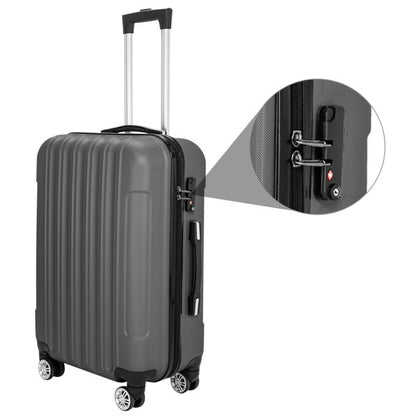 Multifunctional Large Capacity Traveling Storage Suitcase Luggage Set Dark Gray