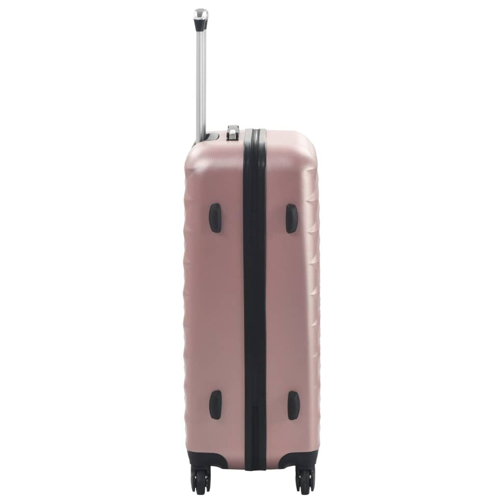 3-Piece Hardcase Rose Gold ABS Trolley Luggage Set