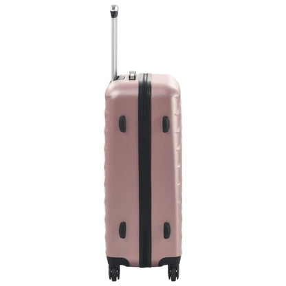3-Piece Hardcase Rose Gold ABS Trolley Luggage Set