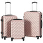3-Piece Hardcase Trolley Rose Gold Luggage Set