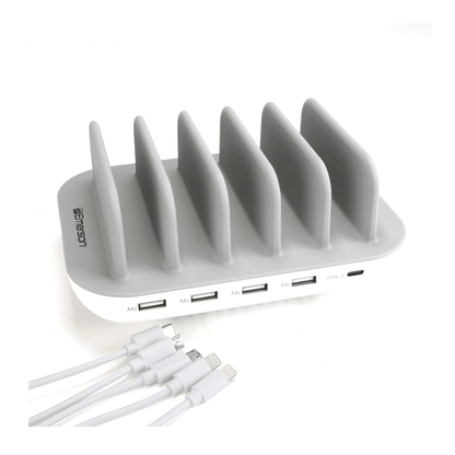 Emerson 5-Port USB Charging Station – 4 USB-A Ports + 1 USB Type-C
