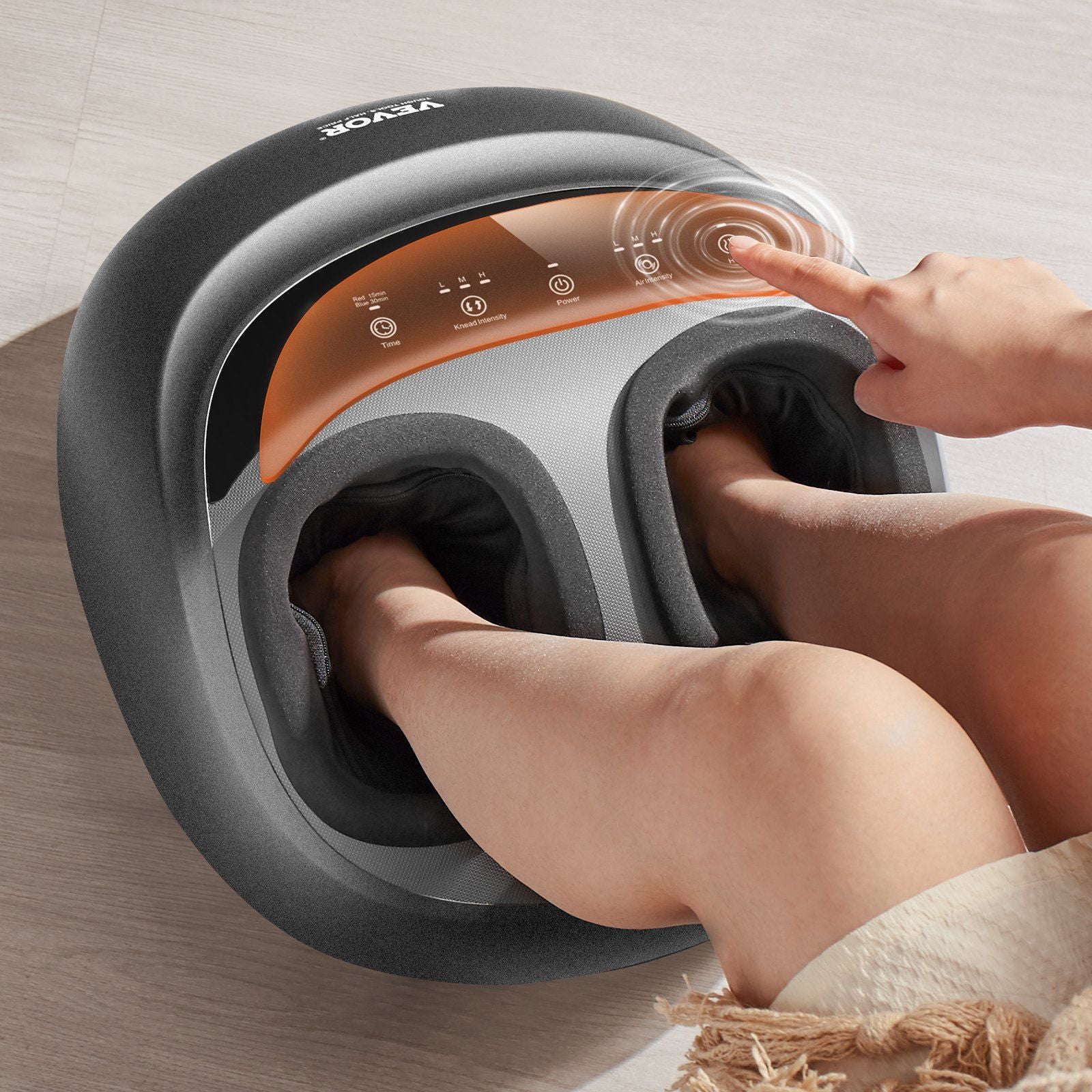 VEVOR Deep Kneading Foot Massager – Shiatsu, Heat, and Foot Fatigue Relief