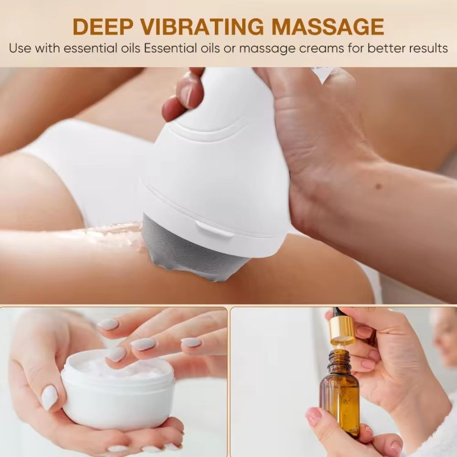 Handheld Electric Massager – 8 Massage Heads for Full-Body Relaxation