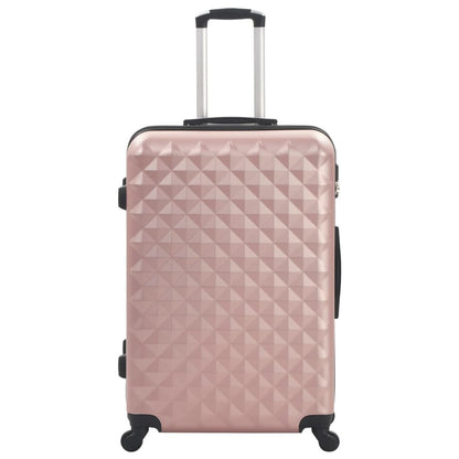 3-Piece Hardcase Rose Gold ABS Trolley Luggage Set